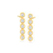.15 ct. t.w. Bezel-Set Diamond Linear Earrings in 14kt Yellow Gold