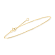 Italian 14kt Yellow Gold Station Bar Anklet
