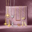 Italian 14kt Yellow Gold North Star Necklace
