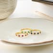 .20 ct. t.w. Emerald and .10 ct. t.w. Diamond Ring in 14kt Yellow Gold