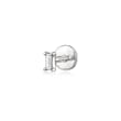 Baguette Diamond-Accented Single Flat-Back Stud Earring in Sterling Silver