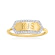 .20 ct. t.w. Diamond Personalized Ring in 14kt Yellow Gold
