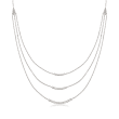 .35 ct. t.w. Diamond Layered Necklace in Sterling Silver