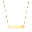 14kt Yellow Gold Personalized Petite Bar Necklace 16-inch