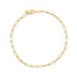 Italian 14kt Yellow Gold Paper Clip Link Anklet