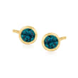 .30 ct. t.w. London Blue Topaz Stud Earrings in 14kt Yellow Gold
