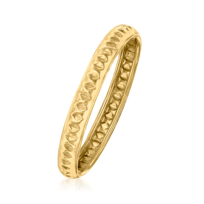 Italian 14kt Yellow Gold Patterned Ring