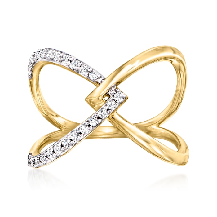 .20 ct. t.w. Diamond Interlocking Ring in 14kt Yellow Gold