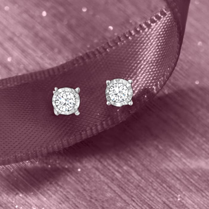 .10 ct. t.w. Diamond Stud Earrings in Sterling Silver