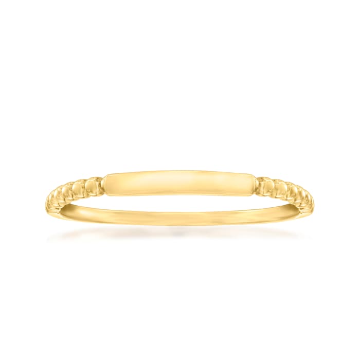 14kt Yellow Gold Beaded Ring