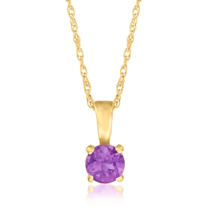 .21 Carat Amethyst Pendant Necklace in 14kt Yellow Gold