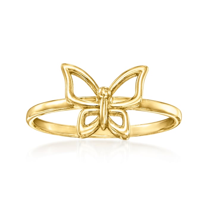 14kt Yellow Gold Butterfly Ring