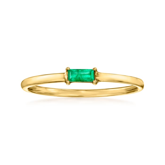 .10 Carat Emerald Ring in 14kt Yellow Gold
