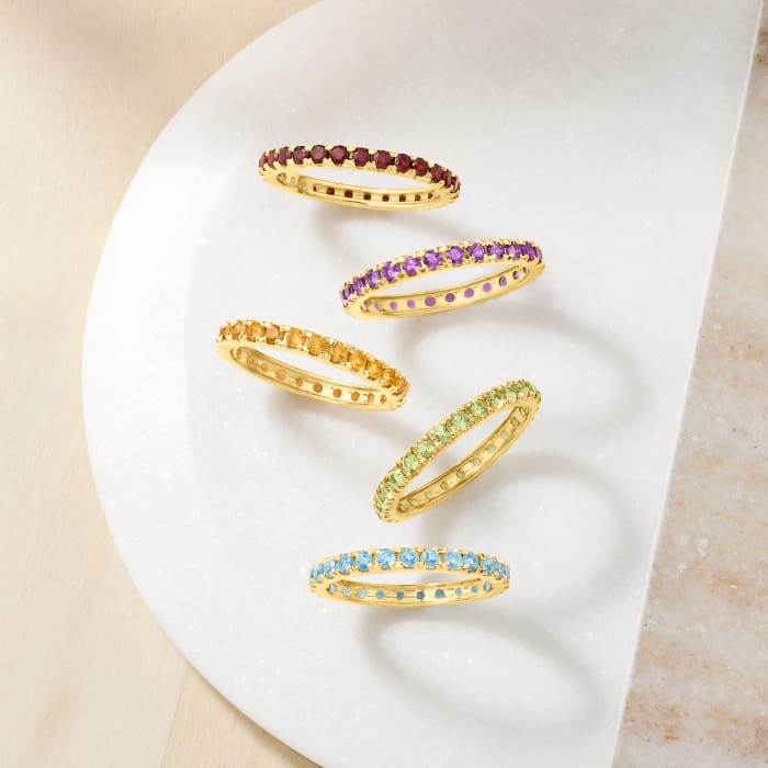 .80 ct. t.w. Amethyst Eternity Band in 14kt Yellow Gold