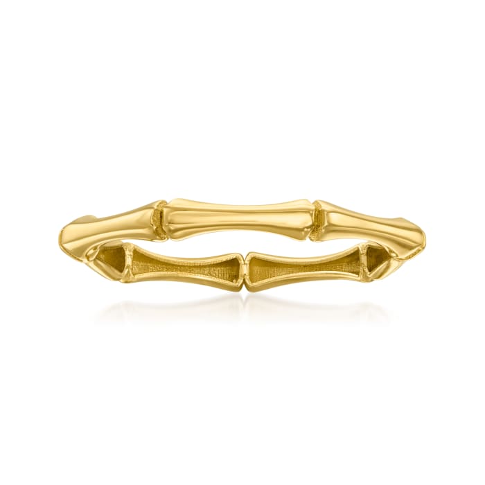 Italian 14kt Yellow Gold Bamboo Ring