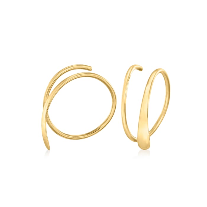 14kt Yellow Gold Endless Teardrop Wire Earrings