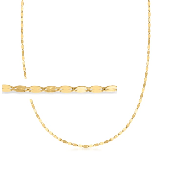 Italian 14kt Yellow Gold Lumachina-Chain Necklace