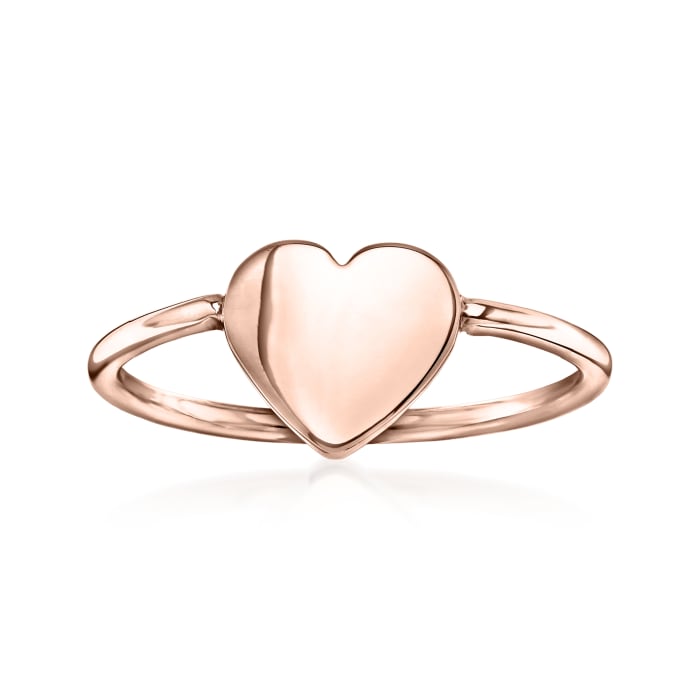 14kt Rose Gold Heart Ring