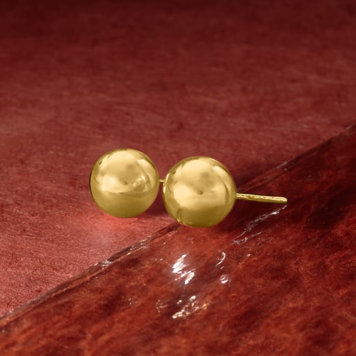 4mm 14kt Yellow Gold Ball Stud Earrings