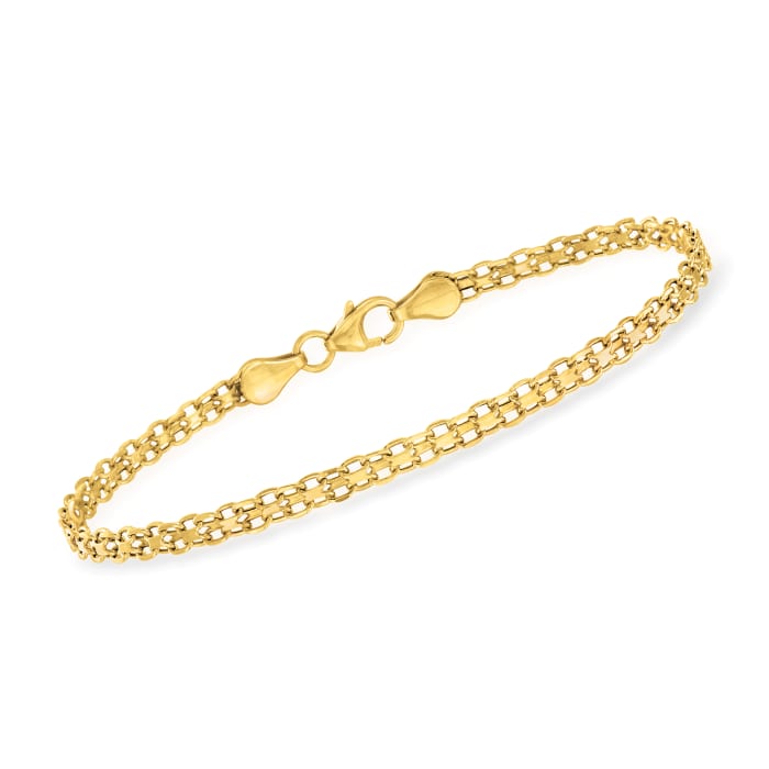 Italian 14kt Yellow Gold Bismark-Link Bracelet