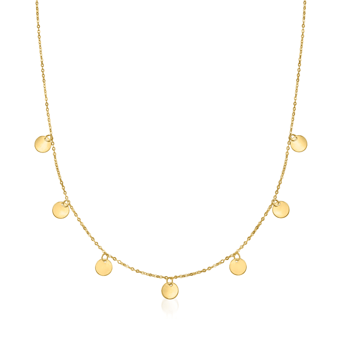 Italian 14kt Yellow Gold Multi-Circle Necklace