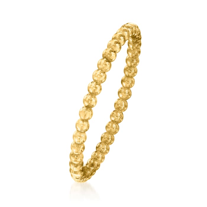 Italian 14kt Yellow Gold Beaded Ring
