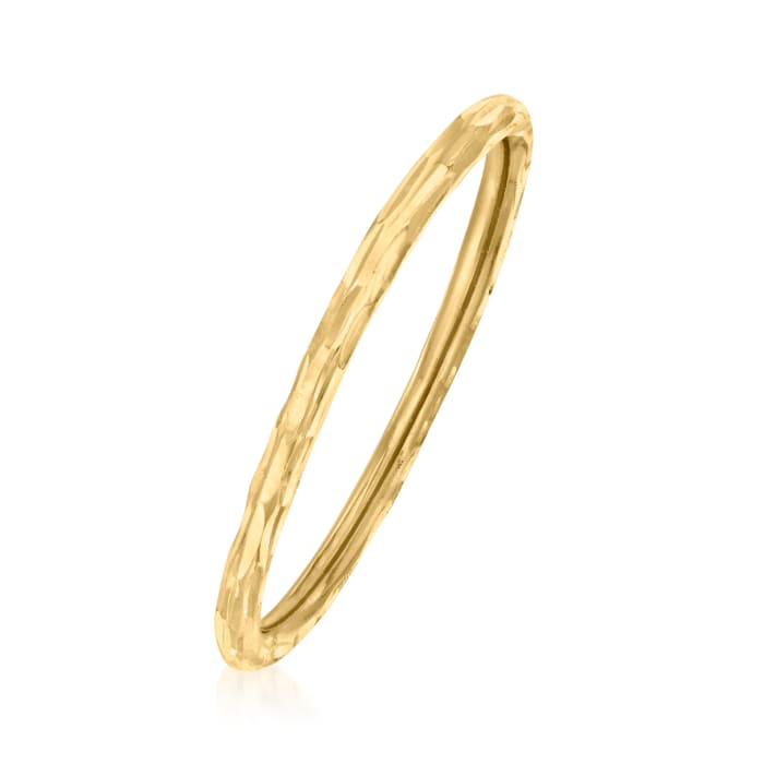 Italian 14kt Yellow Gold Grooved Ring