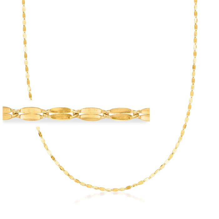 Italian 14kt Yellow Gold 2.1mm Lumachina-Chain Necklace