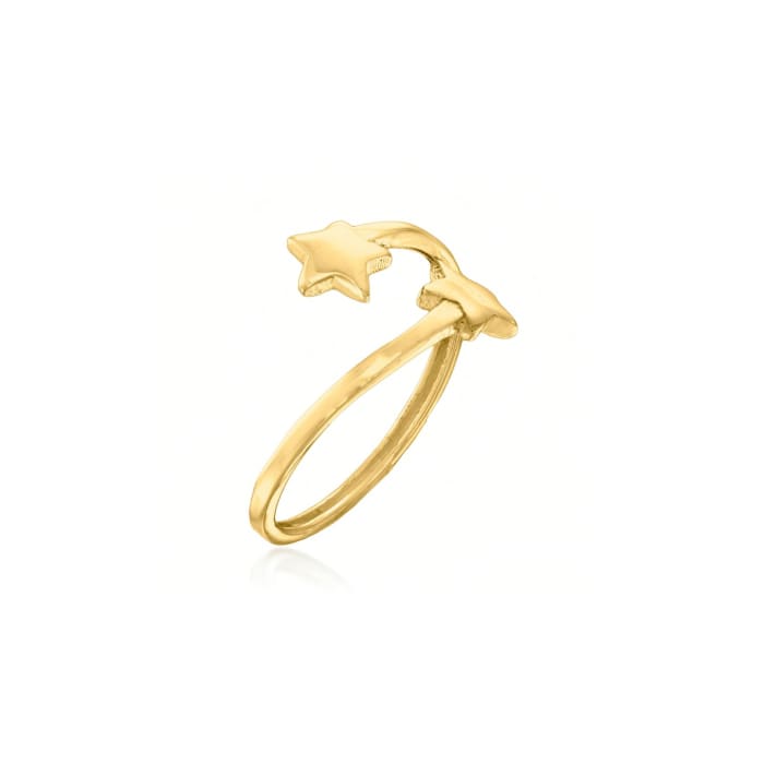 14kt Yellow Gold Star Bypass Toe Ring