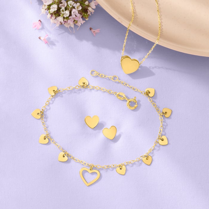 14kt Yellow Gold Heart Pendant Necklace