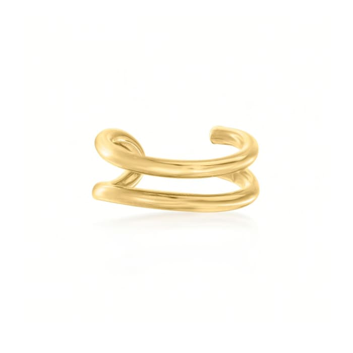 14kt Yellow Gold Two-Row Single Ear Cuff