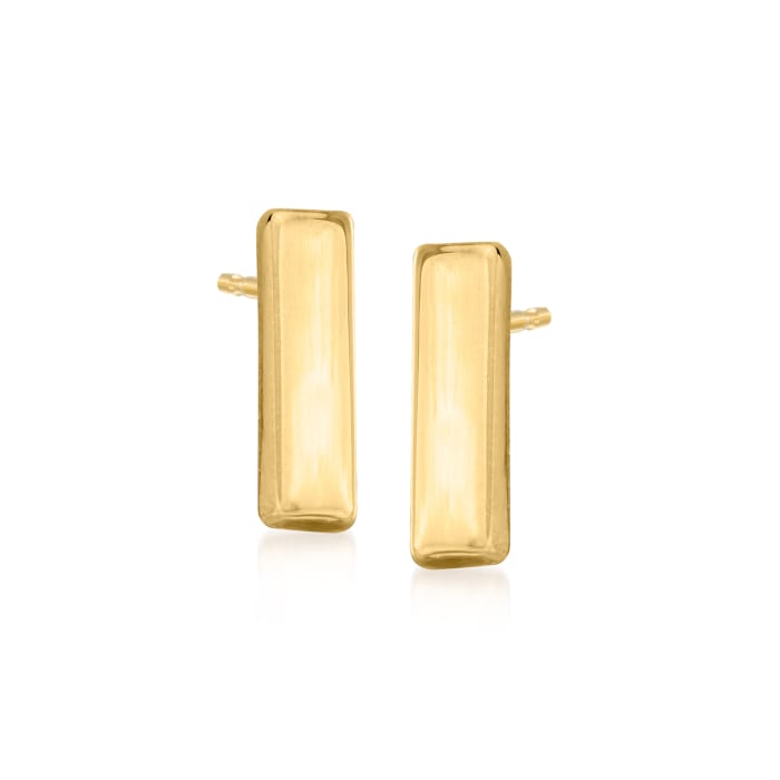 14kt Yellow Gold Bar Earrings