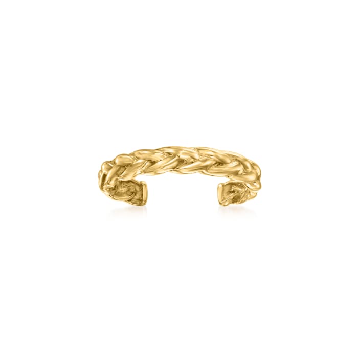 14kt Yellow Gold Braided Adjustable Toe Ring