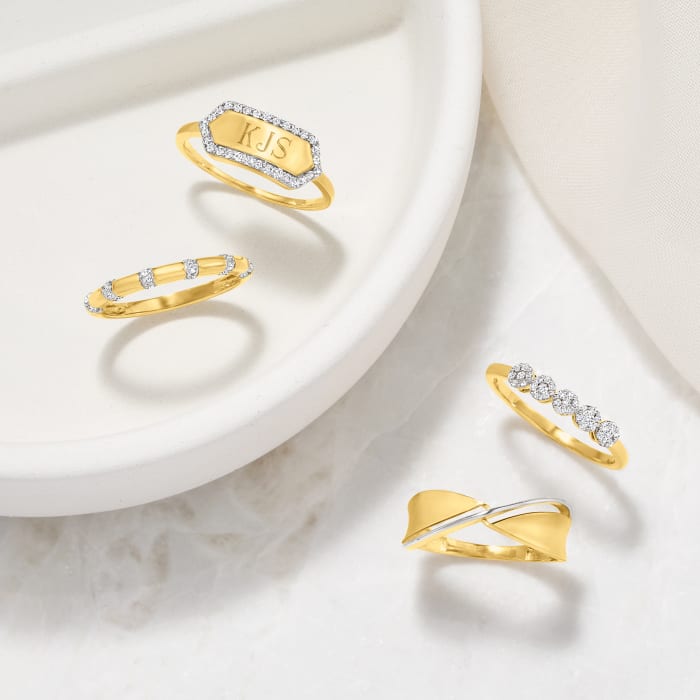 .18 ct. t.w. Diamond Cluster Ring in 14kt Yellow Gold