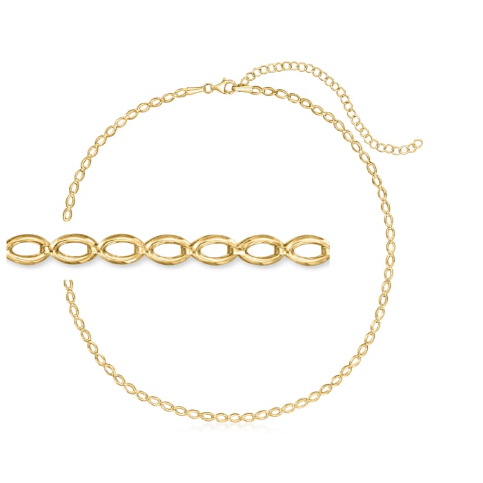 14kt Yellow Gold Oval-Link Choker Necklace