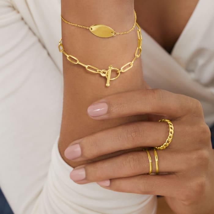14kt Yellow Gold Two-Band Open-Space Ring