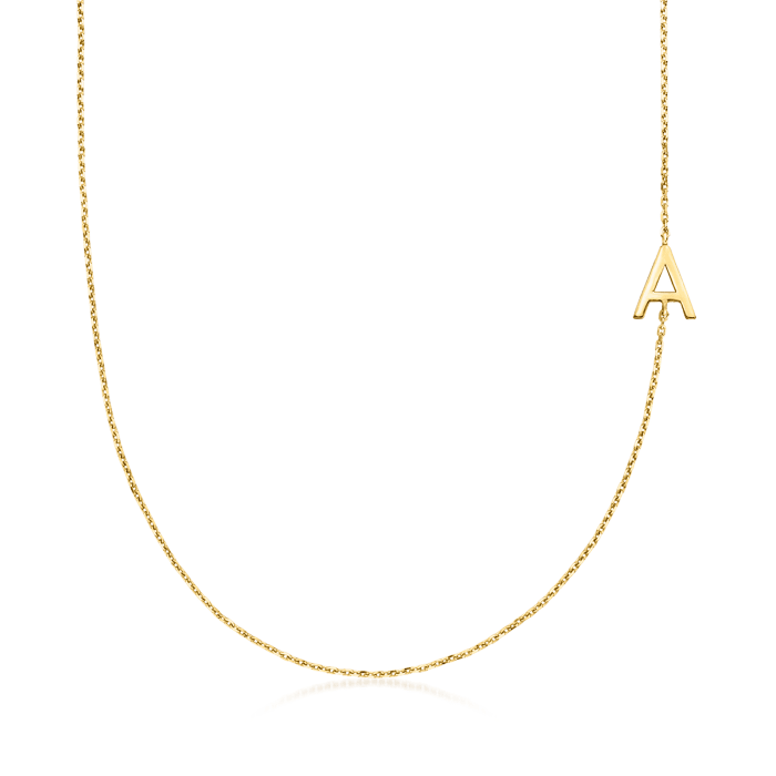 14kt Yellow Gold Initial Station Necklace