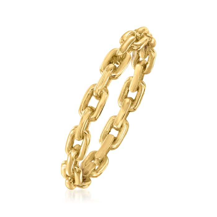 14kt Yellow Gold Paper Clip Link Ring