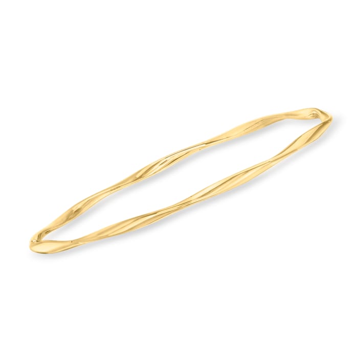 Italian 14kt Yellow Gold Twisted Bangle Bracelet