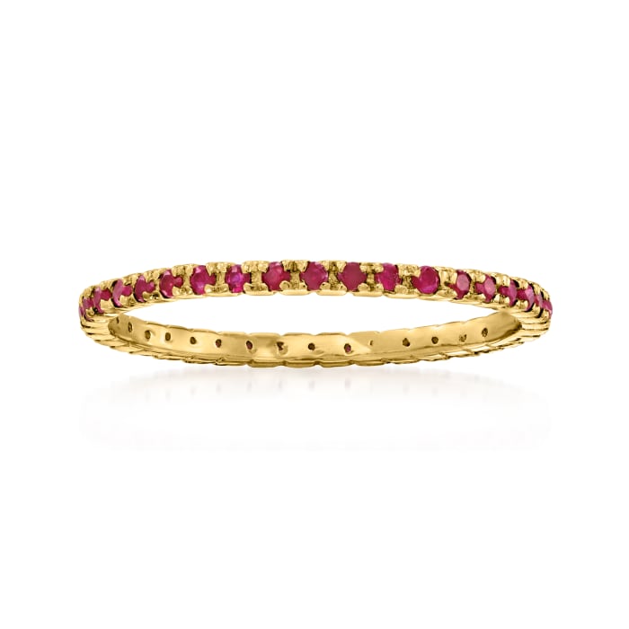 .33 ct. t.w. Ruby Eternity Band in 14kt Yellow Gold
