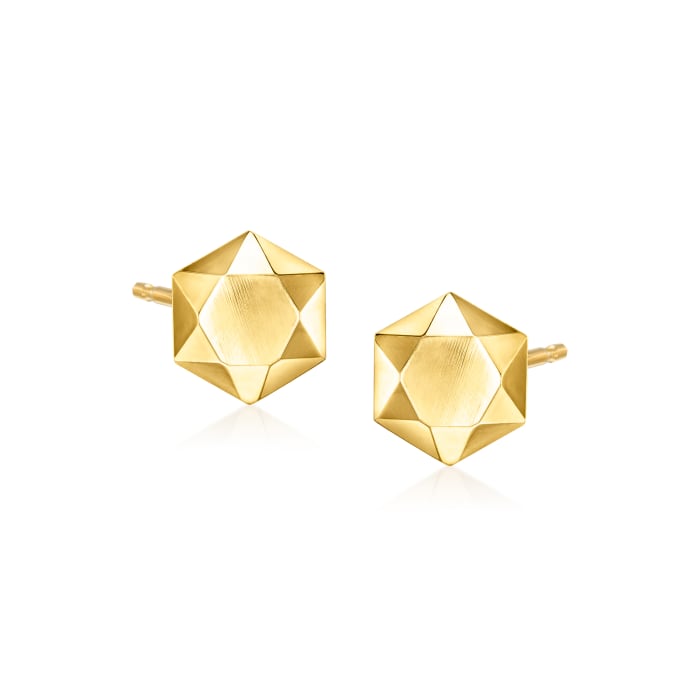 14kt Yellow Gold Geometric Earrings