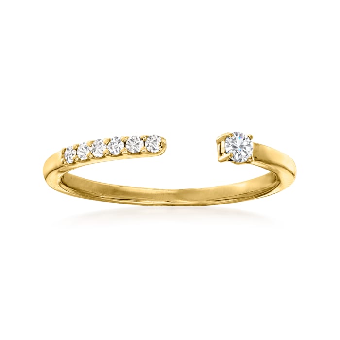 .12 ct. t.w. Diamond Open-Band Ring in 14kt Yellow Gold