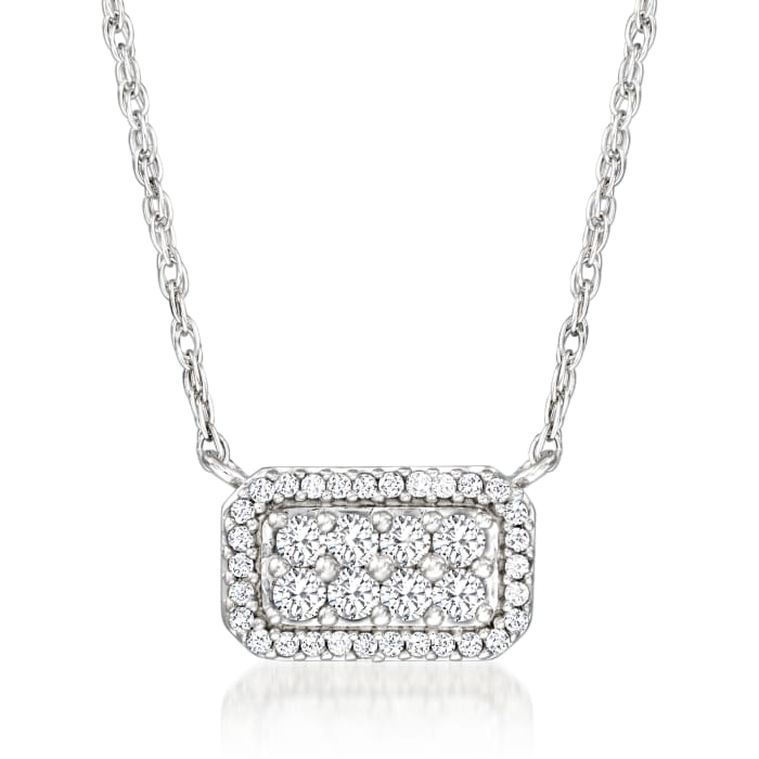 .25 ct. t.w. Diamond Cluster Necklace in Sterling Silver