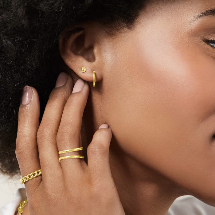 4mm 14kt Yellow Gold Ball Stud Earrings