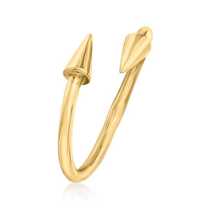 14kt Yellow Gold Spike Bypass Ring