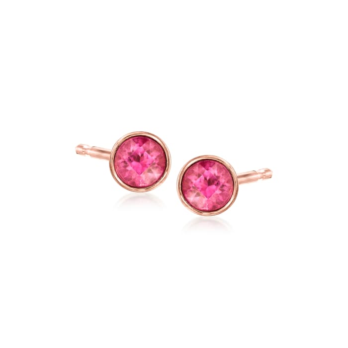 .40 ct. t.w. Pink Topaz Stud Earrings in 14kt Rose Gold