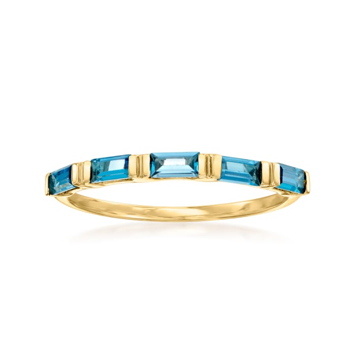 .40 ct. t.w. London Blue Topaz Ring in 14kt Yellow Gold