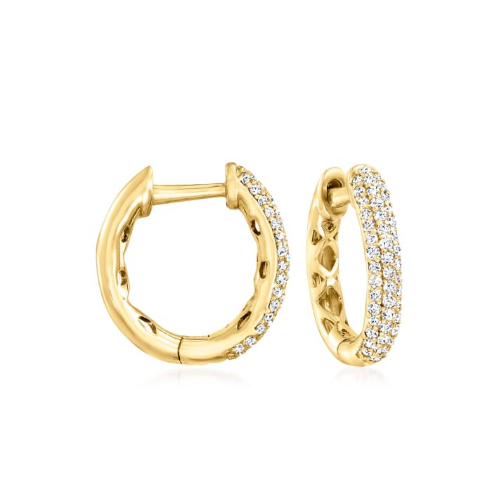 .25 ct. t.w. Diamond Huggie Hoop Earrings in 14kt Yellow Gold