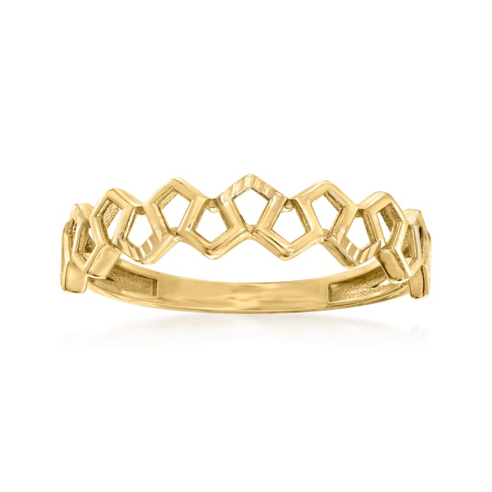 14kt Yellow Gold Geometric Ring