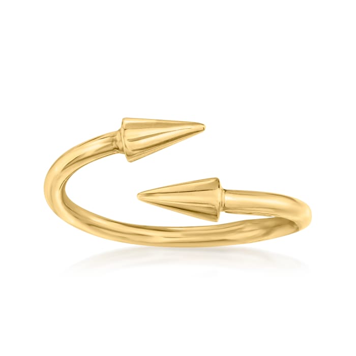 14kt Yellow Gold Spike Bypass Ring